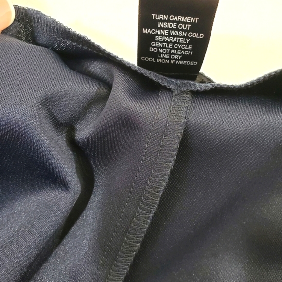 SOHO Apparel - Navy Blue Skirt with Silver Grommet & Ties - Picture 6 of 10